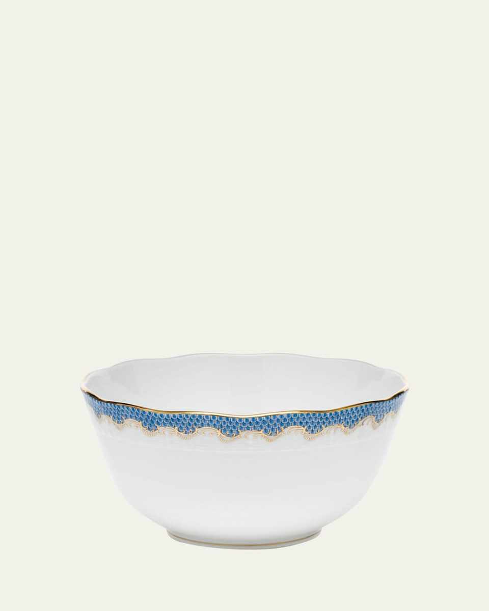 Blue Fish Scale Round Bowl